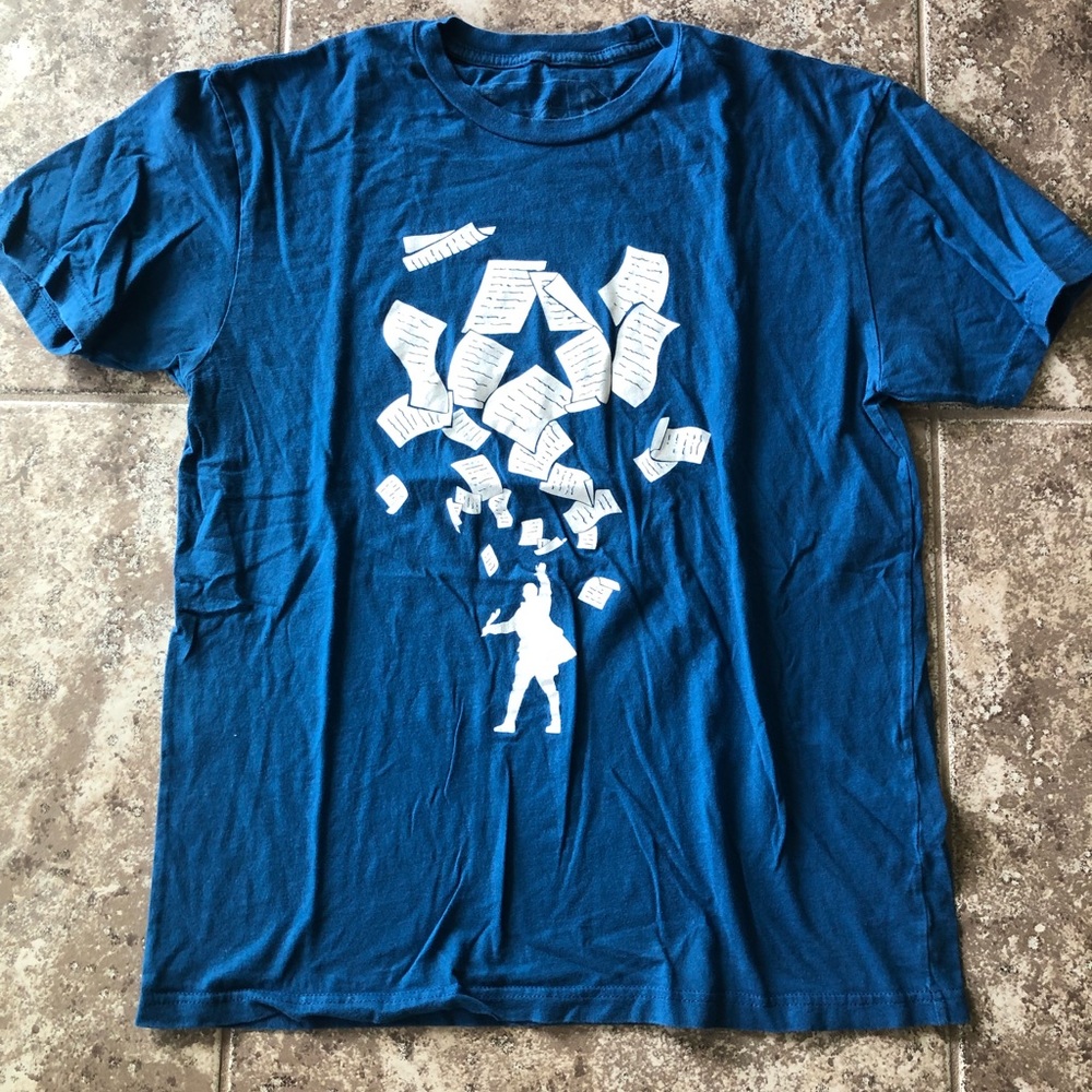 Hamilton the Exhibition blue t shirt